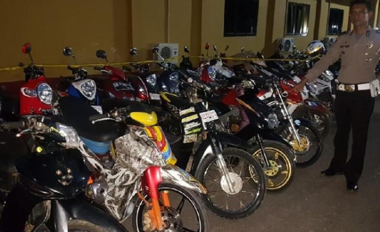 Dipakai untuk Balap Liar, Puluhan Motor Remaja Maros Disita Polisi